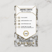 Professionele Elegante Marmeren Glitters Modern Visitekaartje (Achterkant)