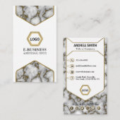 Professionele Elegante Marmeren Glitters Modern Visitekaartje (Voorkant / Achterkant)