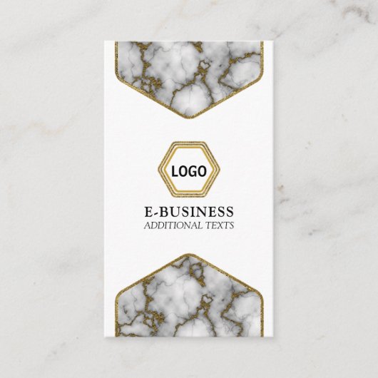Professionele Elegante Marmeren Glitters Modern Visitekaartje (Voorkant)
