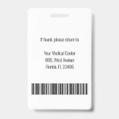 Professionele Elegante Medewerker Fotonaam Badge (Achterkant)