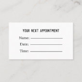 Professionele Elegante Medische Zorg Afspraak Afsprakenkaartje (Achterkant)