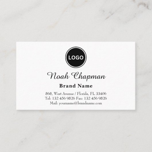 Professionele Elegante Merk Verkoopvertegenwoordig Visitekaartje (Voorkant)
