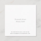 Professionele elegante minimalistische blauwgroen  vierkante visitekaartje (Achterkant)