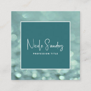 Professionele elegante minimalistische bokeh QR-co Vierkante Visitekaartje