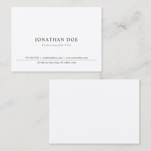 Professionele Elegante Minimalistische Sjabloon Cl Visitekaartje (Voorkant / Achterkant)