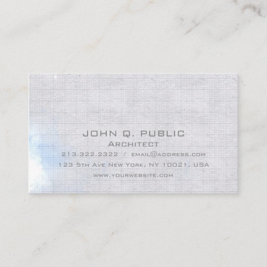 Professionele elegante moderne architect visitekaartje (Achterkant)