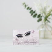 Professionele elegante moderne bokeh-vlindermake-u visitekaartje (Staand voorkant)