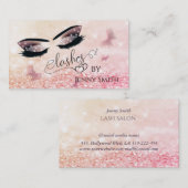 Professionele elegante moderne bokeh-vlindermake-u visitekaartje (Voorkant / Achterkant)