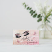 Professionele elegante moderne bokeh-vlindermake-u visitekaartje (Staand voorkant)