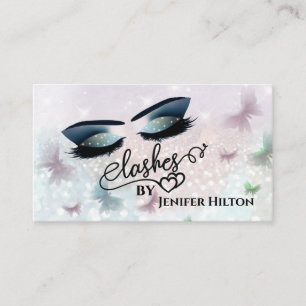 Professionele elegante moderne bokeh-vlindermake-u visitekaartje