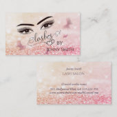 Professionele elegante moderne bokeh-vlindermake-u visitekaartje (Voorkant / Achterkant)