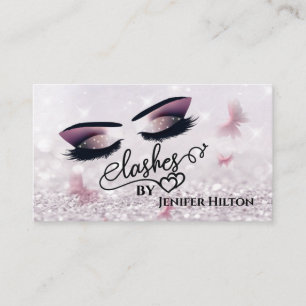 Professionele elegante moderne bokeh-vlindermake-u visitekaartje