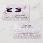 Professionele elegante moderne bokeh-vlindermake-u visitekaartje (Voorkant / Achterkant)