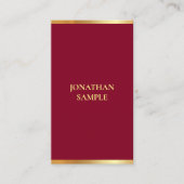 Professionele elegante moderne Bourgogne rood en g Visitekaartje (Voorkant)
