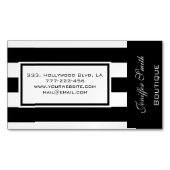 Professionele elegante, moderne brede strepen visitekaartje magneet (Voorkant)