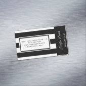 Professionele elegante, moderne brede strepen visitekaartje magneet (Voorbeeld)