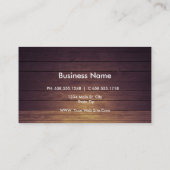 Professionele elegante moderne bruine houten riem visitekaartje (Achterkant)