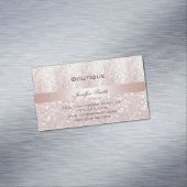 Professionele elegante moderne chic glittery visitekaartje magneet (Voorbeeld)