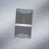 Professionele elegante moderne chique damast schaa visitekaartje magneet (Voorbeeld)