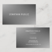 Professionele Elegante Moderne Eenvoudige Grijze S Visitekaartje (Voorkant / Achterkant)