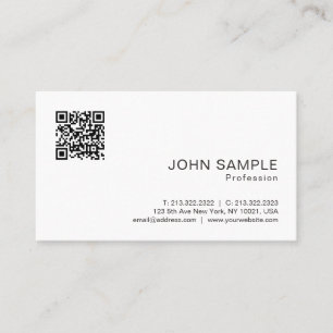 Professionele Elegante Moderne Eenvoudige QR Code  Visitekaartje