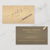 Professionele elegante moderne faux Gold-schrijver Visitekaartje (Voorkant / Achterkant)