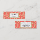 Professionele elegante moderne giraffe mini visitekaartje (Voorkant / Achterkant)