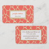 Professionele elegante moderne giraffe visitekaartje (Voorkant / Achterkant)