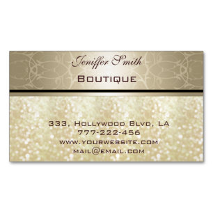 Professionele elegante moderne gouden glitter magnetisch visitekaartje