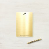 Professionele Elegante Moderne Gouden Trendy Sjabl Post-it® Notes (Op bureau)