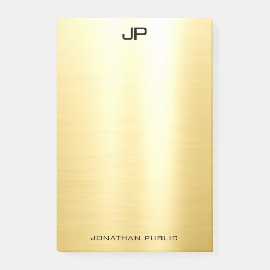 Professionele Elegante Moderne Gouden Trendy Sjabl Post-it® Notes (Voorkant)