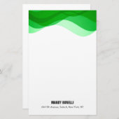 Professionele elegante moderne groene witte trendy briefpapier (Voorkant / Achterkant)
