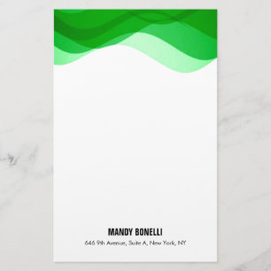 Professionele elegante moderne groene witte trendy briefpapier