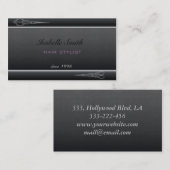 Professionele elegante moderne haarstylist visitekaartje (Voorkant / Achterkant)