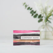 Professionele elegante moderne houten look #25 visitekaartje (Staand voorkant)