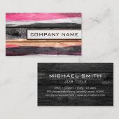 Professionele elegante moderne houten look #25 visitekaartje (Voorkant / Achterkant)