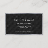 Professionele elegante moderne koolstofvezelkaarte visitekaartje (Achterkant)