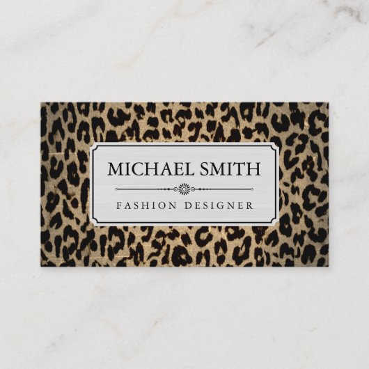 Professionele Elegante Moderne Luipaard Huid #42 Visitekaartje (Voorkant)