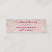 Professionele elegante moderne luxe glitter bokeh mini visitekaartje (Achterkant)