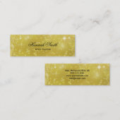 Professionele elegante moderne luxe glitter mini b visitekaartje (Voorkant / Achterkant)