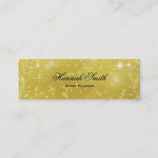 Professionele elegante moderne luxe glitter mini b visitekaartje (Voorkant)