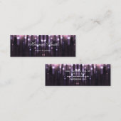 Professionele elegante moderne luxe glitter mini visitekaartje (Voorkant / Achterkant)