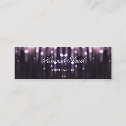 Professionele elegante moderne luxe glitter mini visitekaartje (Voorkant)