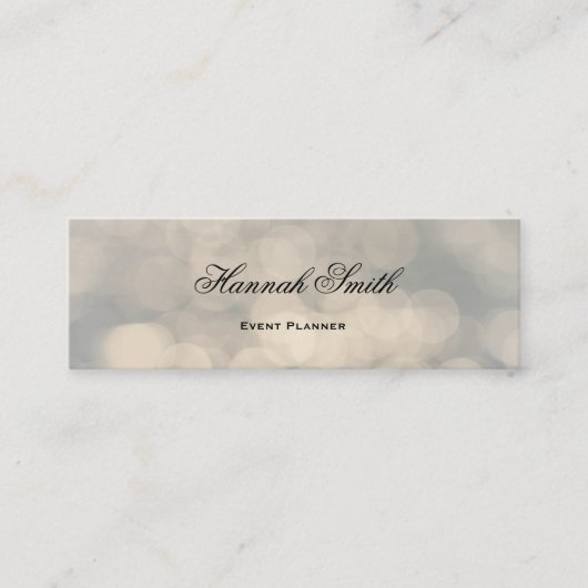 Professionele elegante moderne luxe glitter mini visitekaartje (Voorkant)