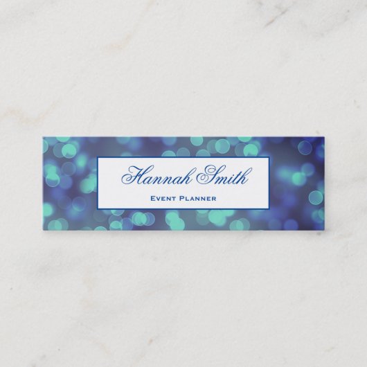 Professionele elegante moderne luxe glitter mini visitekaartje (Voorkant)