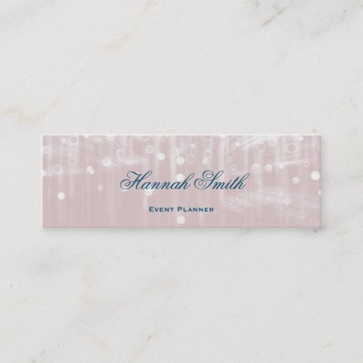 Professionele elegante moderne luxe glitter mini visitekaartje (Voorkant)