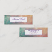 Professionele elegante moderne luxe glitter mini visitekaartje (Voorkant / Achterkant)