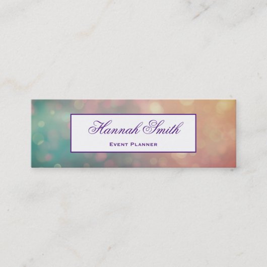Professionele elegante moderne luxe glitter mini visitekaartje (Voorkant)