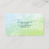 Professionele elegante moderne luxe glitter visitekaartje (Achterkant)