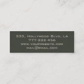 Professionele elegante moderne luxe glitterij mini visitekaartje (Achterkant)